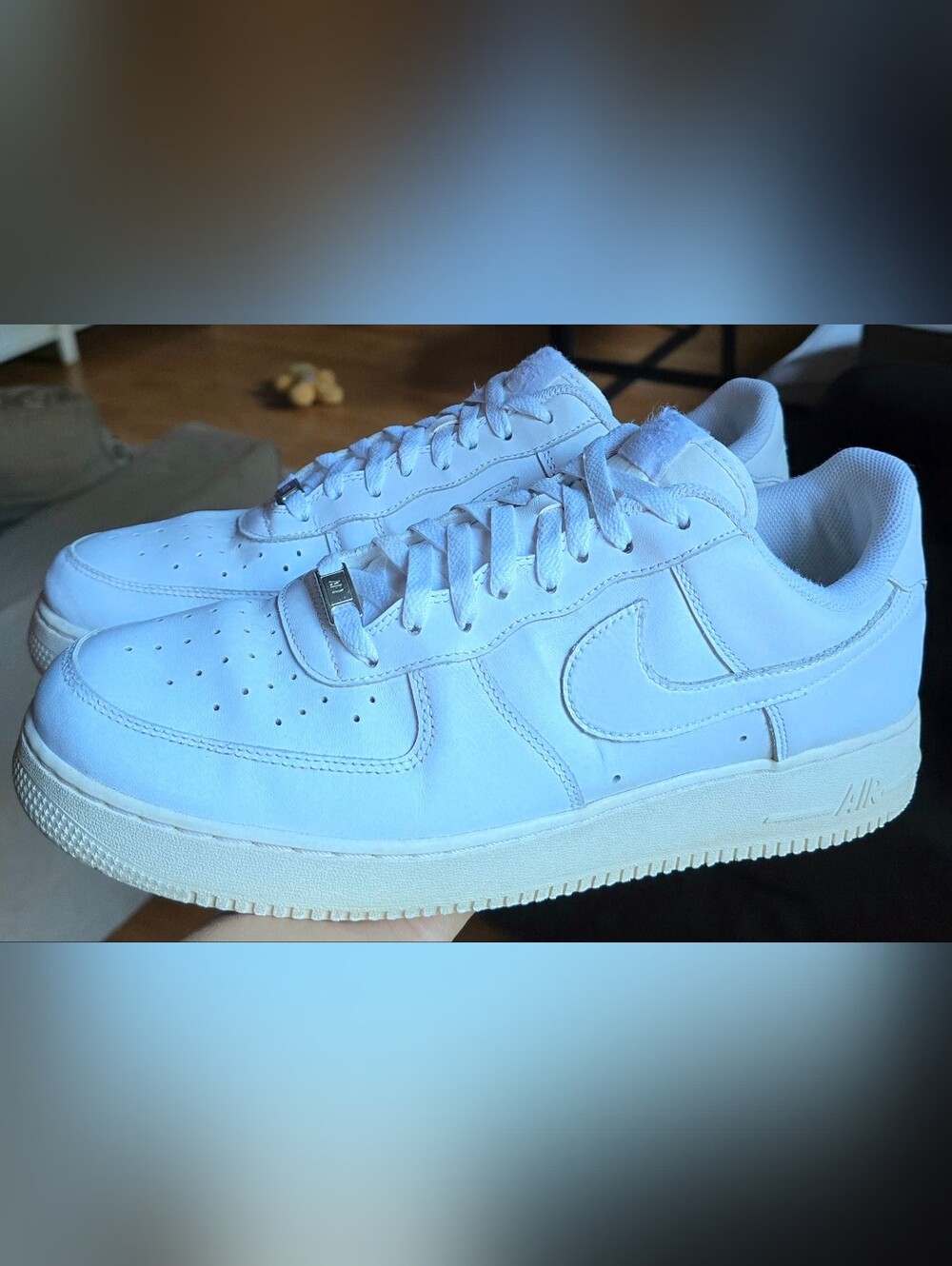Men's Sz 13 NIKE AIR FORCE 1 LOW '07 'Triple White' Casual Shoes